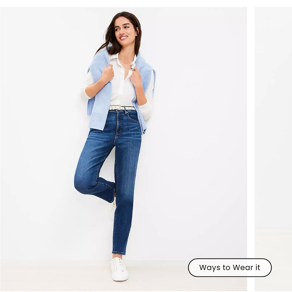 LOFT NWT The Slim High Rise Ankle Jean, size 33